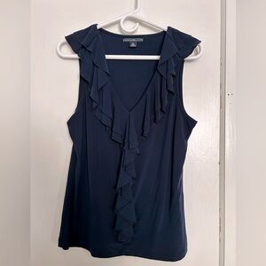 Navy Blue sleeveless blouse